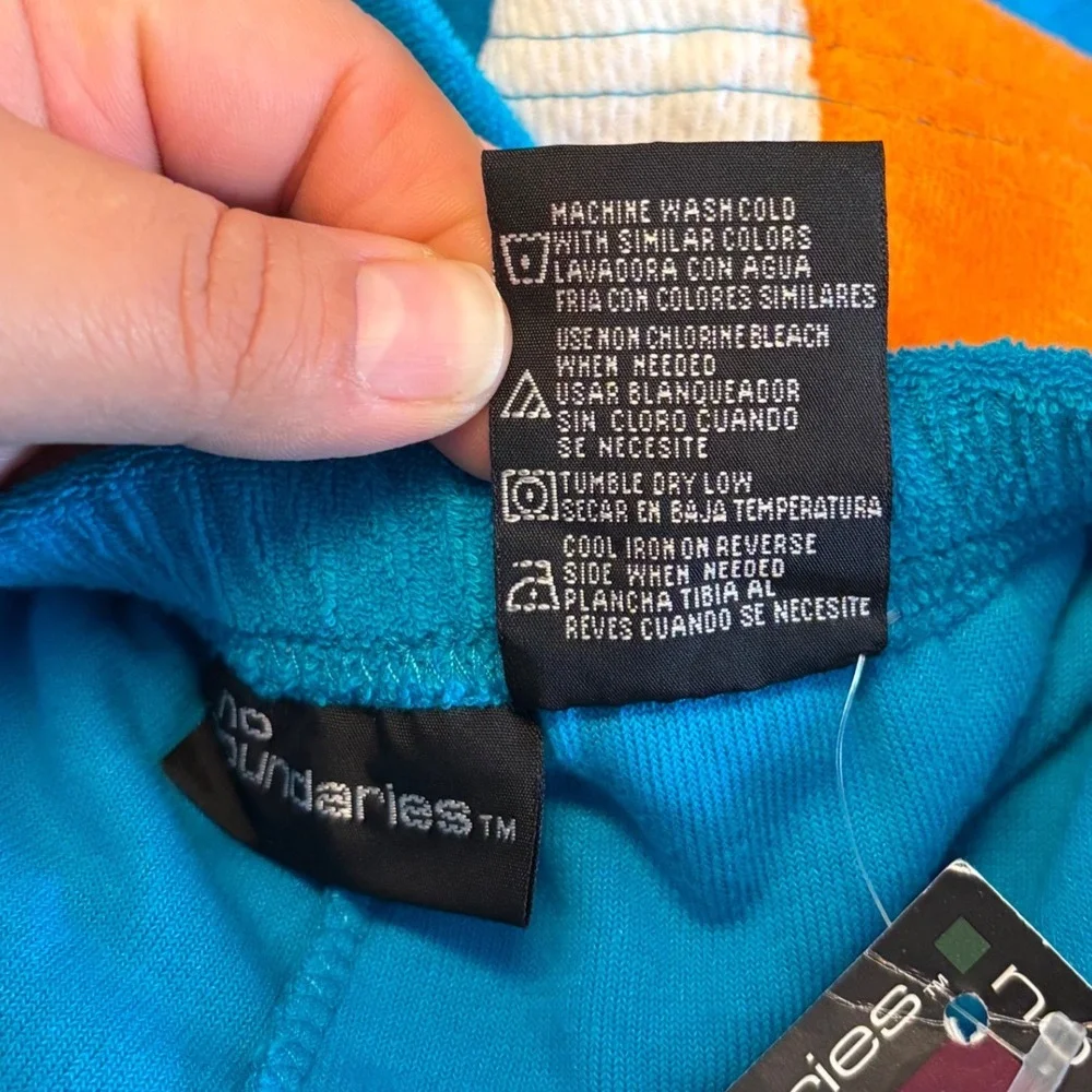 Y2K VTG '03 No Boundaries Kids Blue Colorblock Terry Skort Butterfly 14/6